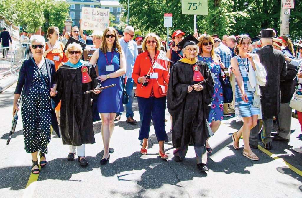 Lillian Carneglia Affleck ’44 Commencement walk